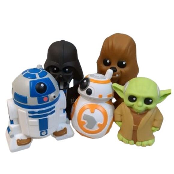 Disney Parks Star Wars Bath Set Toy in Bucket-Multicolor-One Size-NWT-M9 - Picture 1 of 6